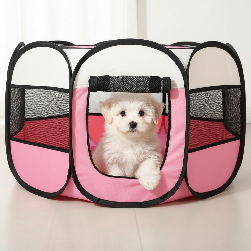 PetFusion Portable Pet Playpen – Foldable Indoor/Outdoor Safety Space