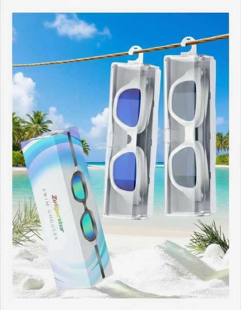 Zeligerstar Polarized Swimming Goggles Anti Fog UV Protection Panoramic Vision For Men And Women by Wave & Hang