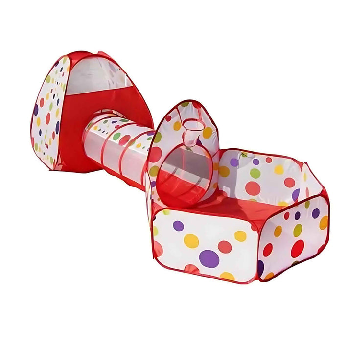 Kids Play Tunnel Tent 3-Piece Set with Ball Pit and Ocean Pool – Foldable Indoor & Outdoor Playhouse for Toddlers and Children