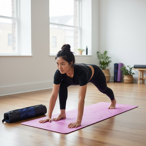 Premium Yoga Mat – Eco-Friendly, Non-Slip & Cushioned for All Workouts by Wave & Hang