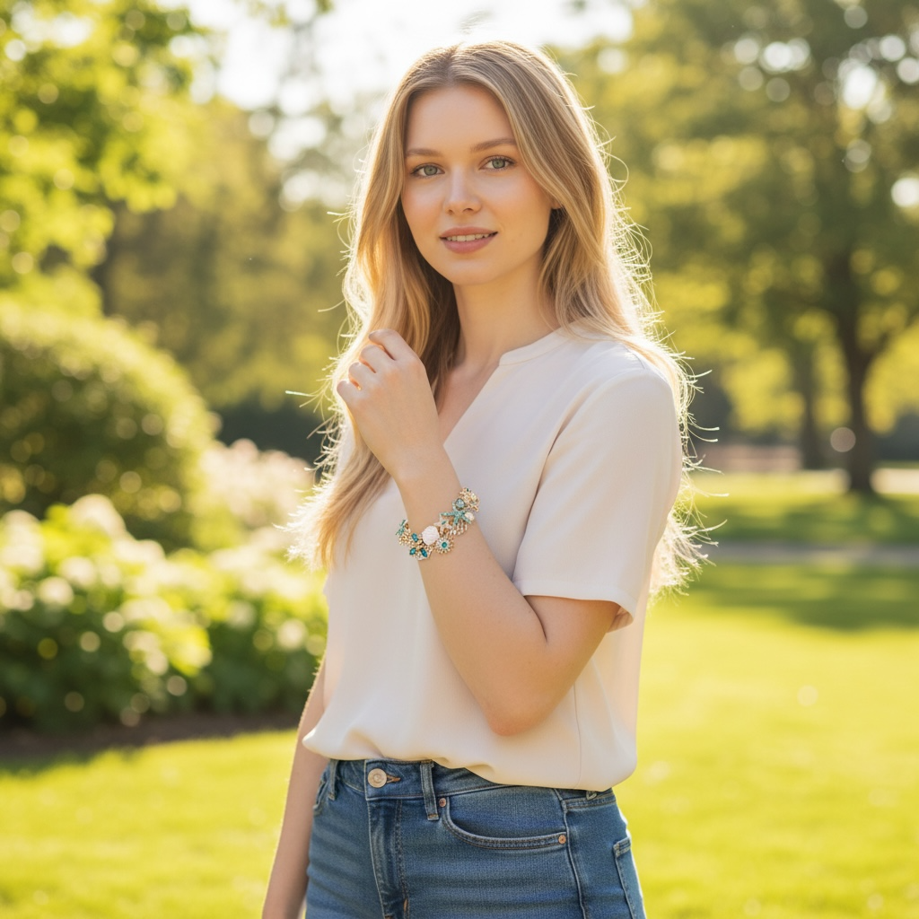 Ocean-Themed Starfish & Anchor Bracelet – 99 Carat Inspired Jewelry by Wave & Hang