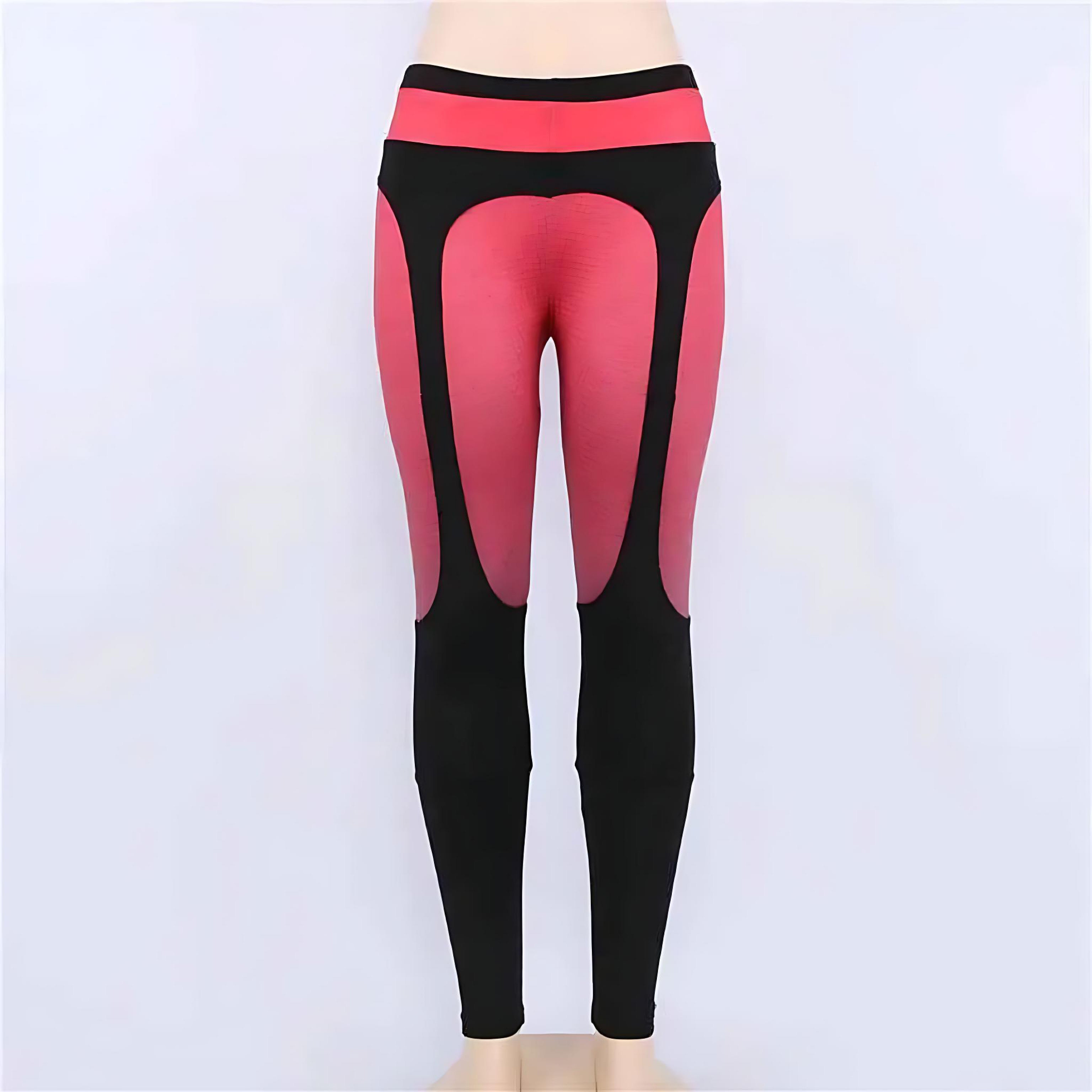 Women’s Color Block Yoga Pants – Printed, Stretch & Stylish Leggings by Wave & Hang