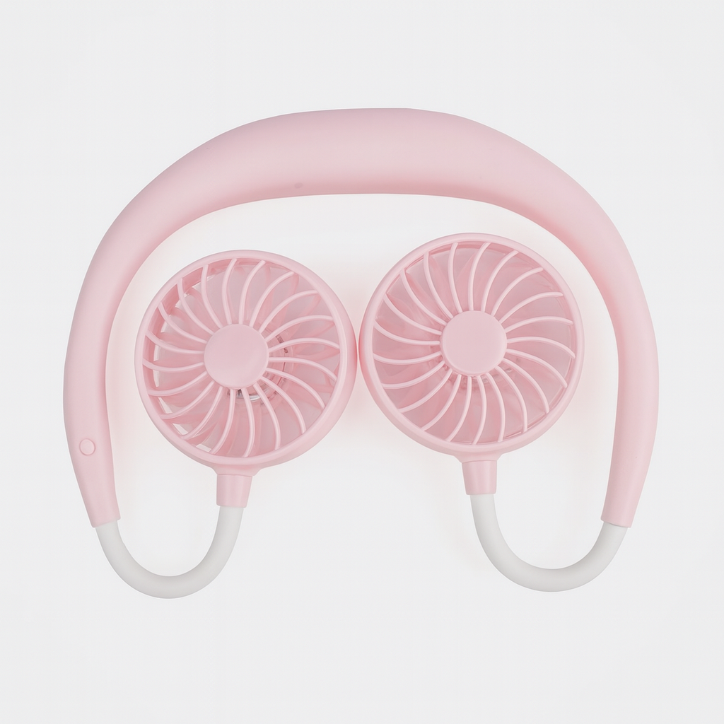 Portable USB Neck Fan – Hands-Free Mini Cooling Fan for Students, Travel & Outdoor Use by Wave & Hang