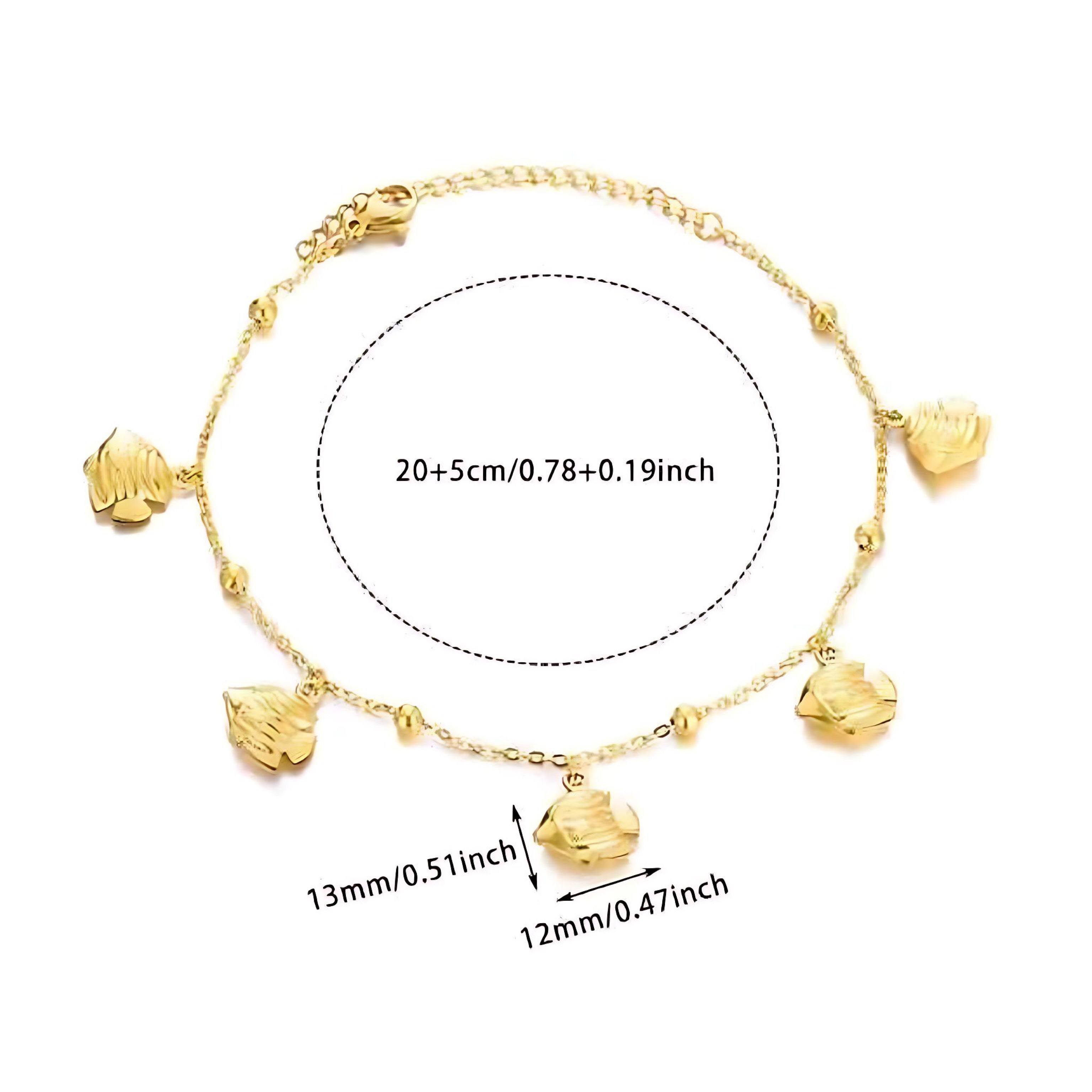 Ocean Charm Anklet – Seashell & Starfish Beach Jewelry by Wave & Hang