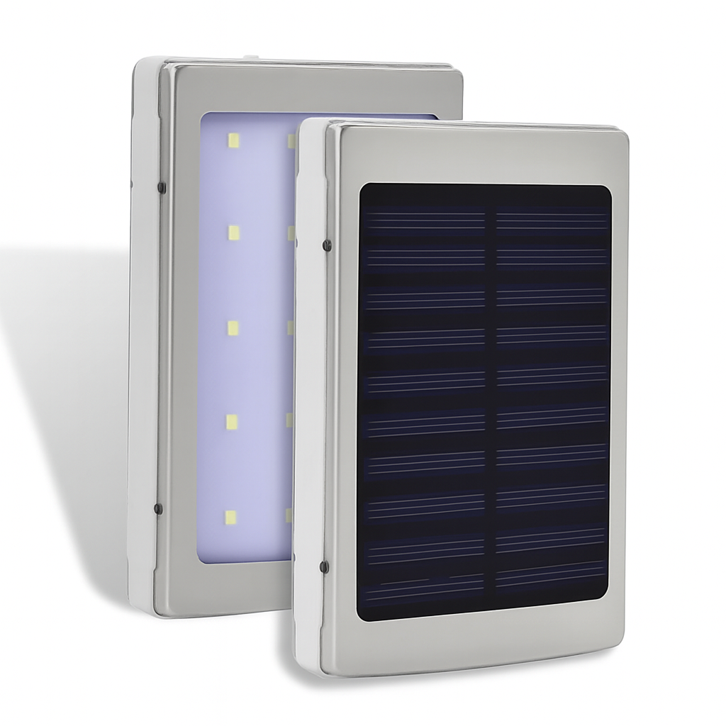 Solar Power Bank Portable Charger – 20000mAh Aluminum Alloy USB Battery Pack by Wave & Hang