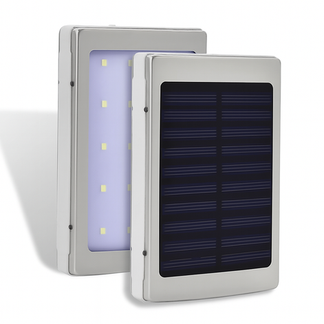 Solar Power Bank Portable Charger – 20000mAh Aluminum Alloy USB Battery Pack by Wave & Hang