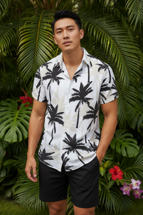 Men's 3D Print Beach Set | Tropical Style & Comfort by Wave & Hang