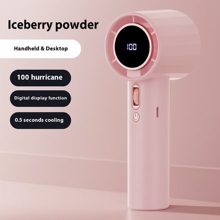 Portable Mini Handheld Fan USB Rechargeable Quiet With 6 Speeds Five Blade Cooling by Wave & Hang