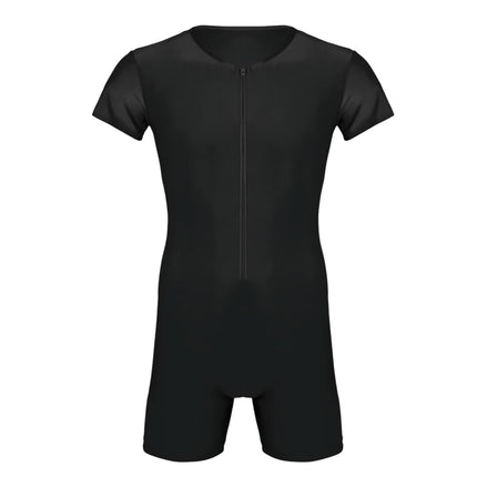 Men’s Short Sleeve Full Body Suit – Quick-Dry Compression Swimwear for Training & Water Sports