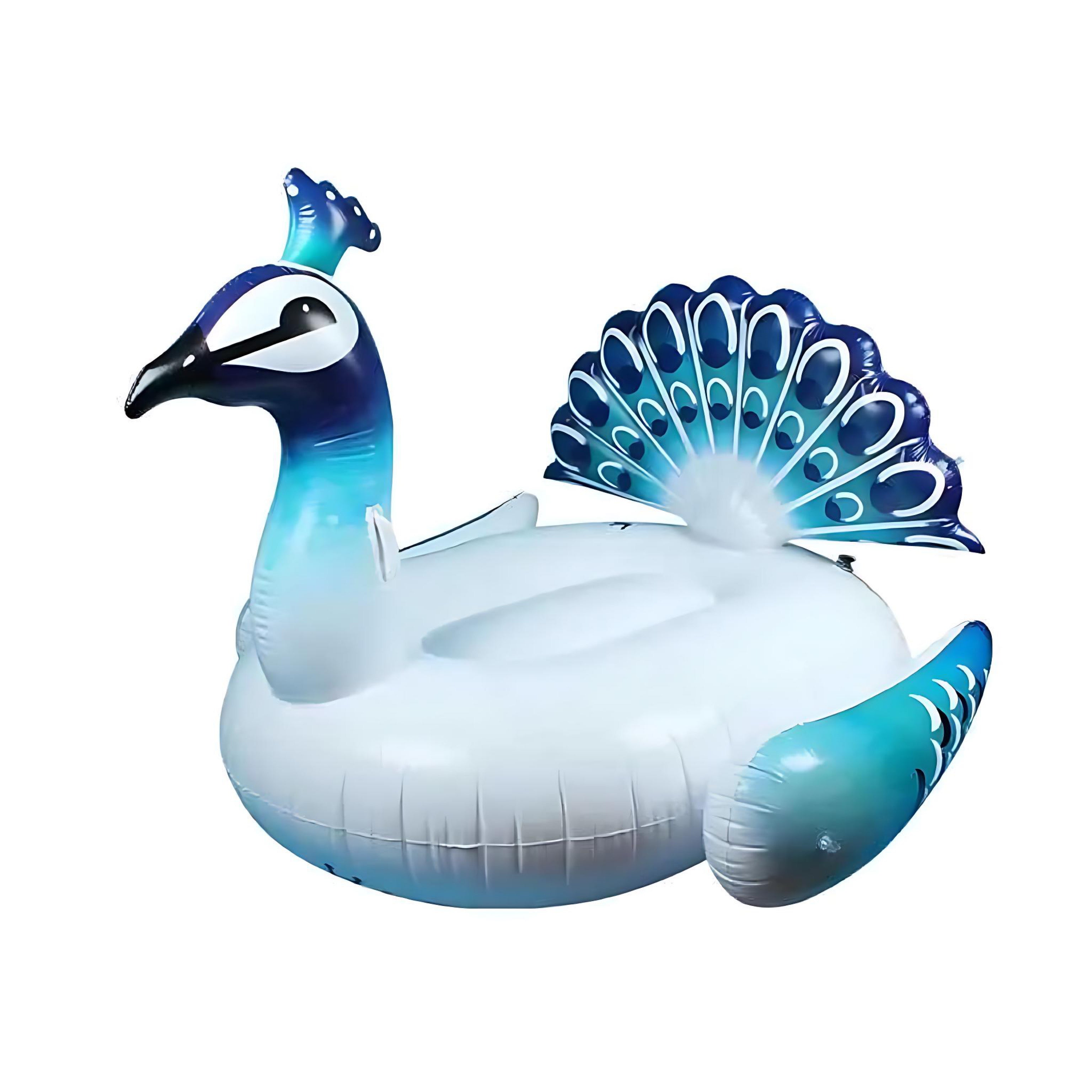 Inflatable Peacock Pool Float Giant Ride On 175x175 cm by Wave & Hang