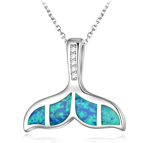 Blue Ocean Turtle Necklace – Elegant Ocean-Inspired Silver Pendant with Adjustable Chain