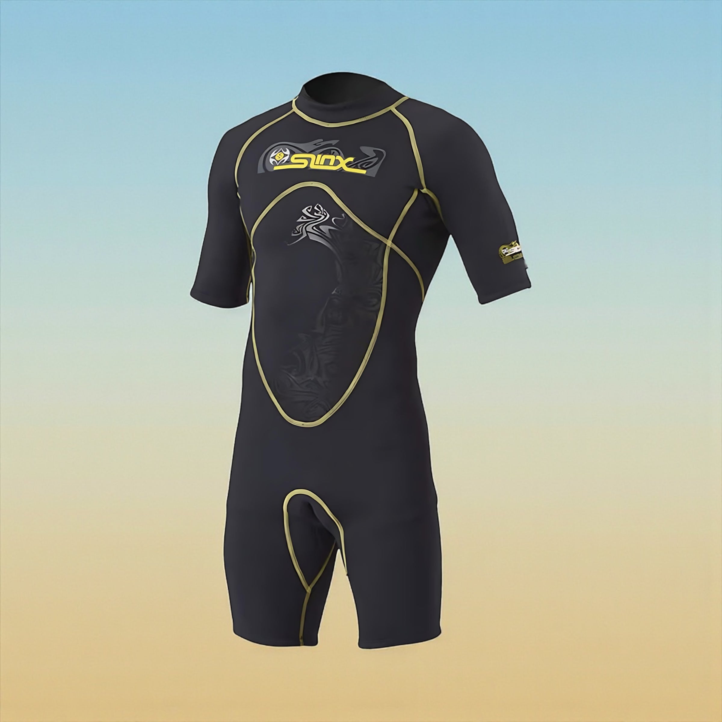 Pro Surf – Men’s Back Zipper Neoprene Wetsuit (Short Sleeve Diving Suit) by Wave & Hang