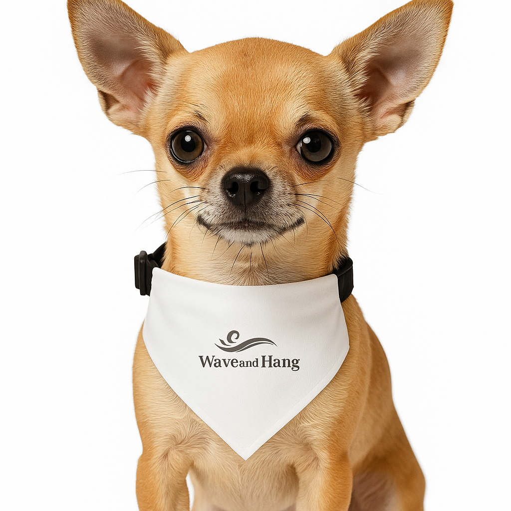 Wave and Hang Pet Bandana Collar | Adjustable Polyester Scarf by Wave & Hang