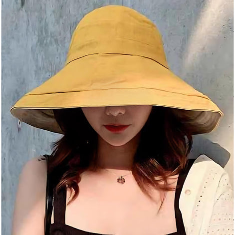 Women's UV Protection Sun Hat | Stylish Wide Brim Shield by Wave & Hang
