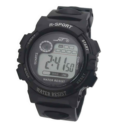 Student Digital Sports Watch – Waterproof LED Display with Alarm, Chronograph & Calendar (Unisex, Multi-Color)