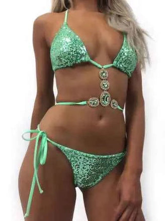 Dazzling Sequin Bikini Set – Luxury Sparkle Swimwear for Bold Summer Style