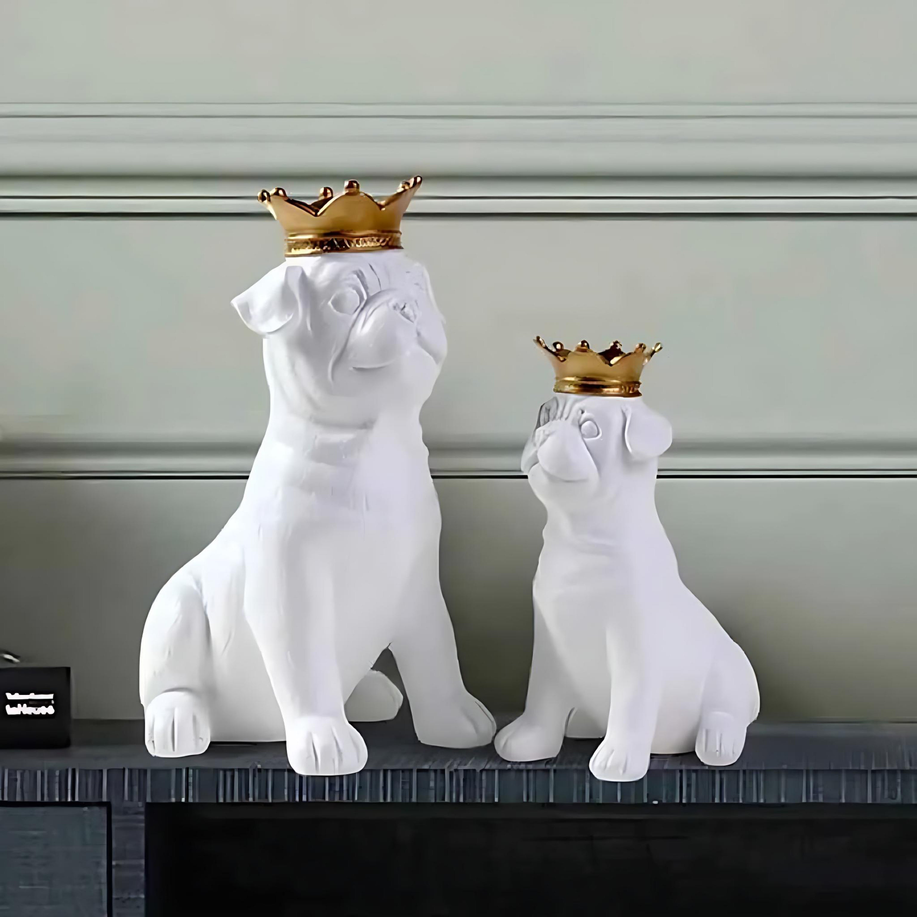 Nordic Bulldog Figurine | Modern Home Accent for Dog Lovers by Wave & Hang