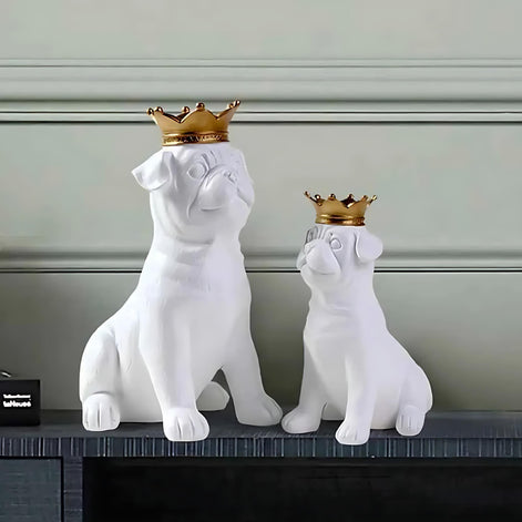 Nordic Bulldog Figurine | Modern Home Accent for Dog Lovers by Wave & Hang