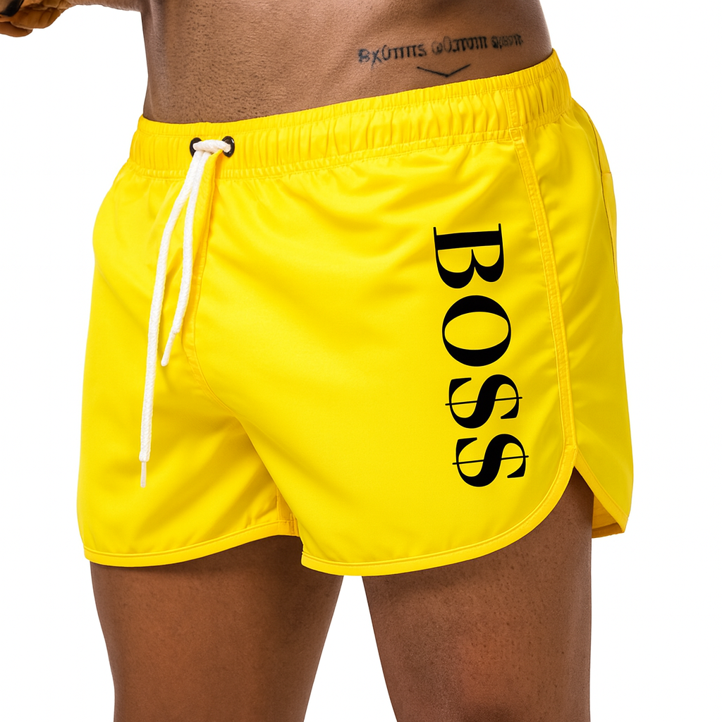 Men’s Multi-Color Beach Shorts – Stylish Polyester Swimwear by Wave & Hang