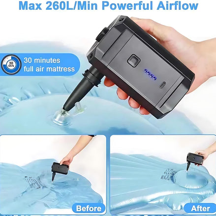 Wireless Electric Air Pump – Portable Rechargeable Inflator for Swimming Pools, Toys & Outdoor Gear