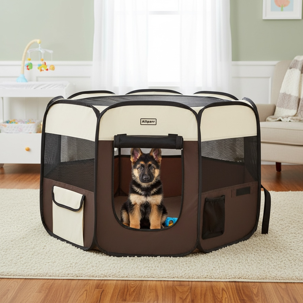 Aliparr Portable Pet Playpen - Foldable & Easy to Carry