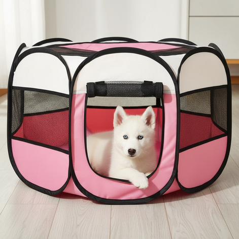 PetFusion Portable Pet Playpen – Foldable Indoor/Outdoor Safety Space