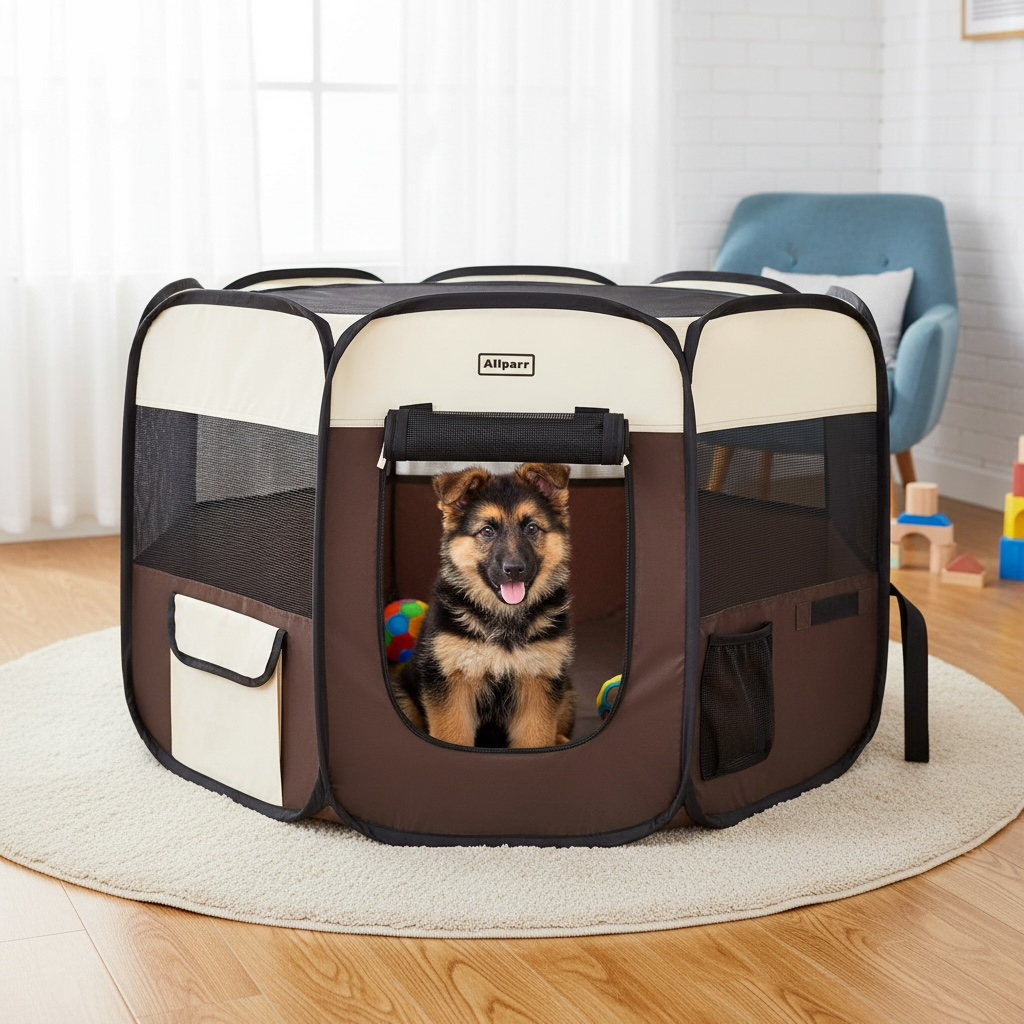 Aliparr Portable Pet Playpen - Foldable & Easy to Carry