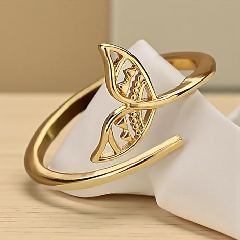 Adjustable Mermaid Tail Ring – Ocean-Inspired Elegance for Dreamers by Wave & Hang