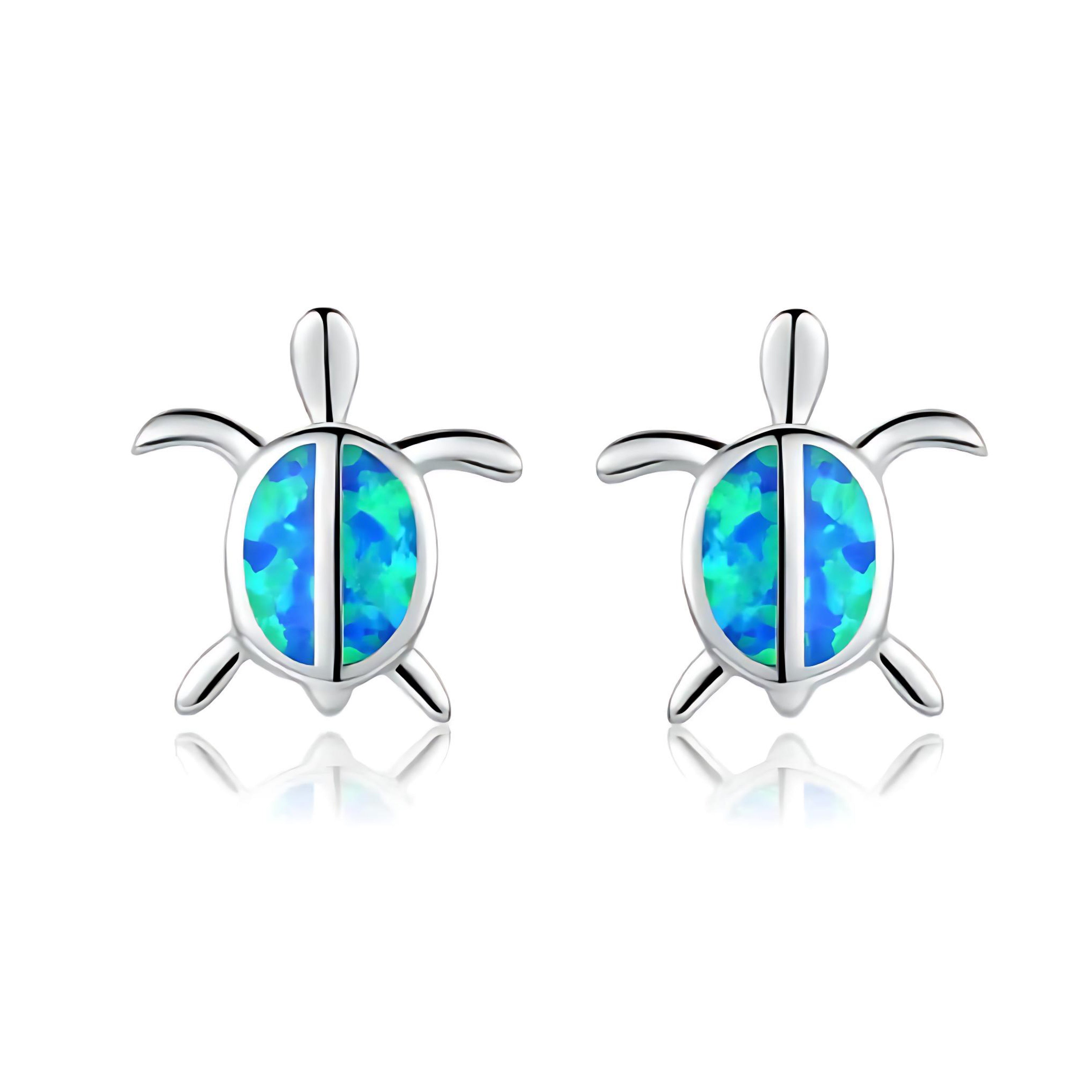 Blue Ocean Turtle Necklace – Elegant Ocean-Inspired Silver Pendant with Adjustable Chain by Wave & Hang