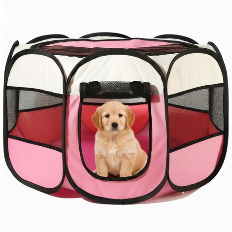 PetFusion Portable Pet Playpen – Foldable Indoor/Outdoor Safety Space