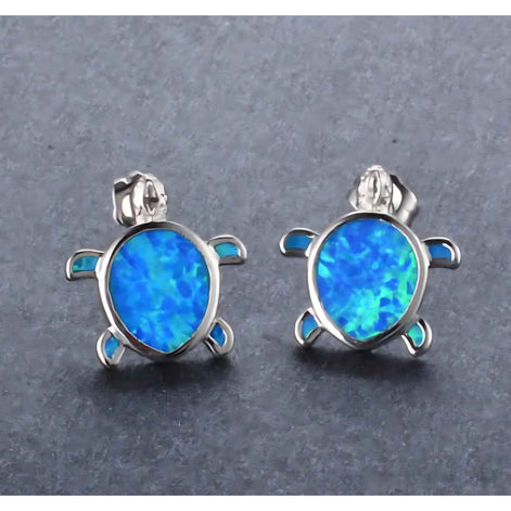 Blue Ocean Turtle Necklace – Elegant Ocean-Inspired Silver Pendant with Adjustable Chain