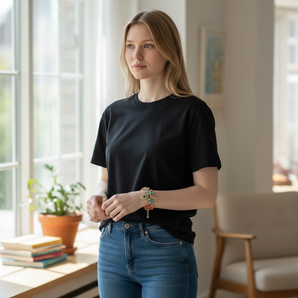 Ocean-Themed Starfish & Anchor Bracelet – 99 Carat Inspired Jewelry by Wave & Hang