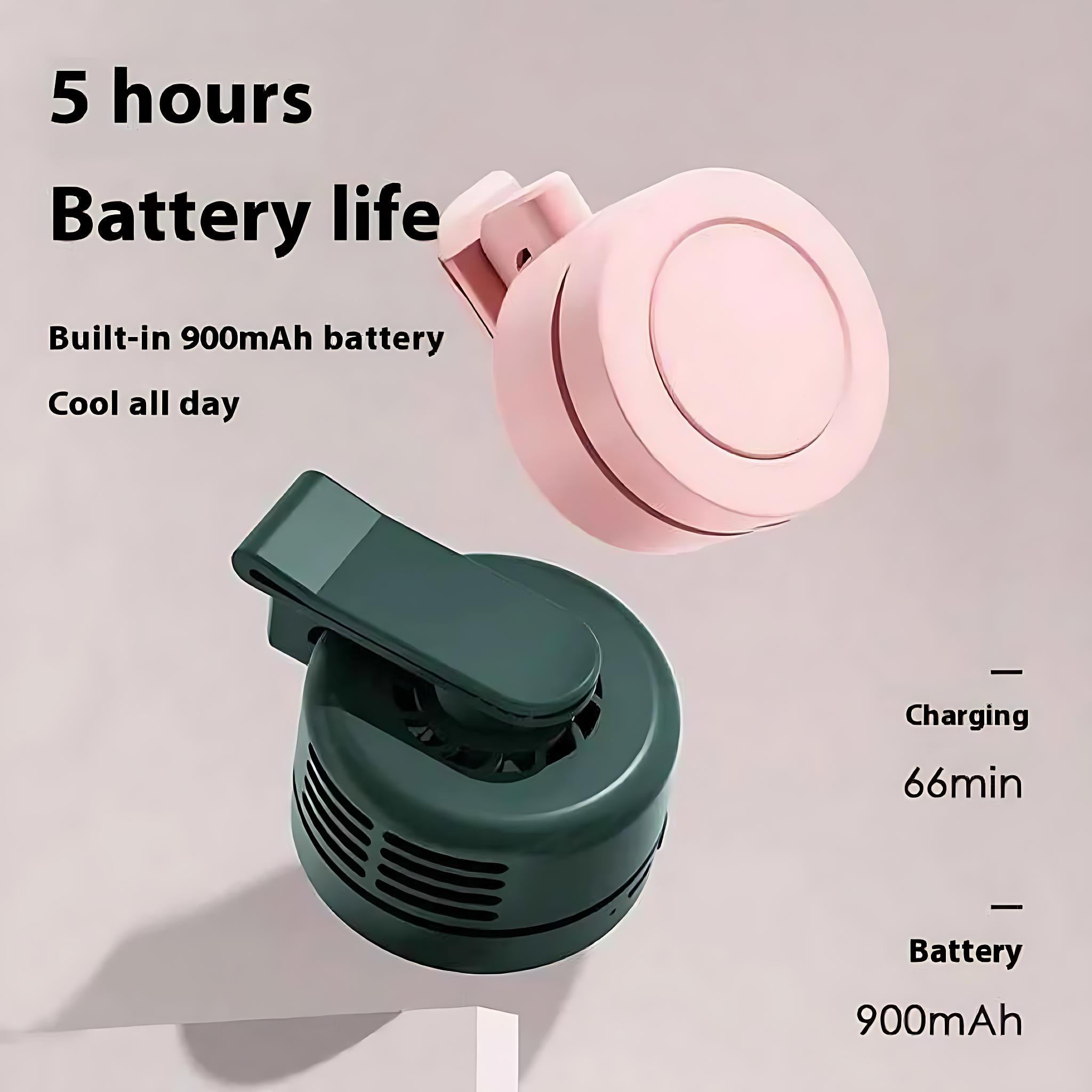 Mini USB Portable Fan – Compact, Quiet, Rechargeable with 3-Speed Settings by Wave & Hang