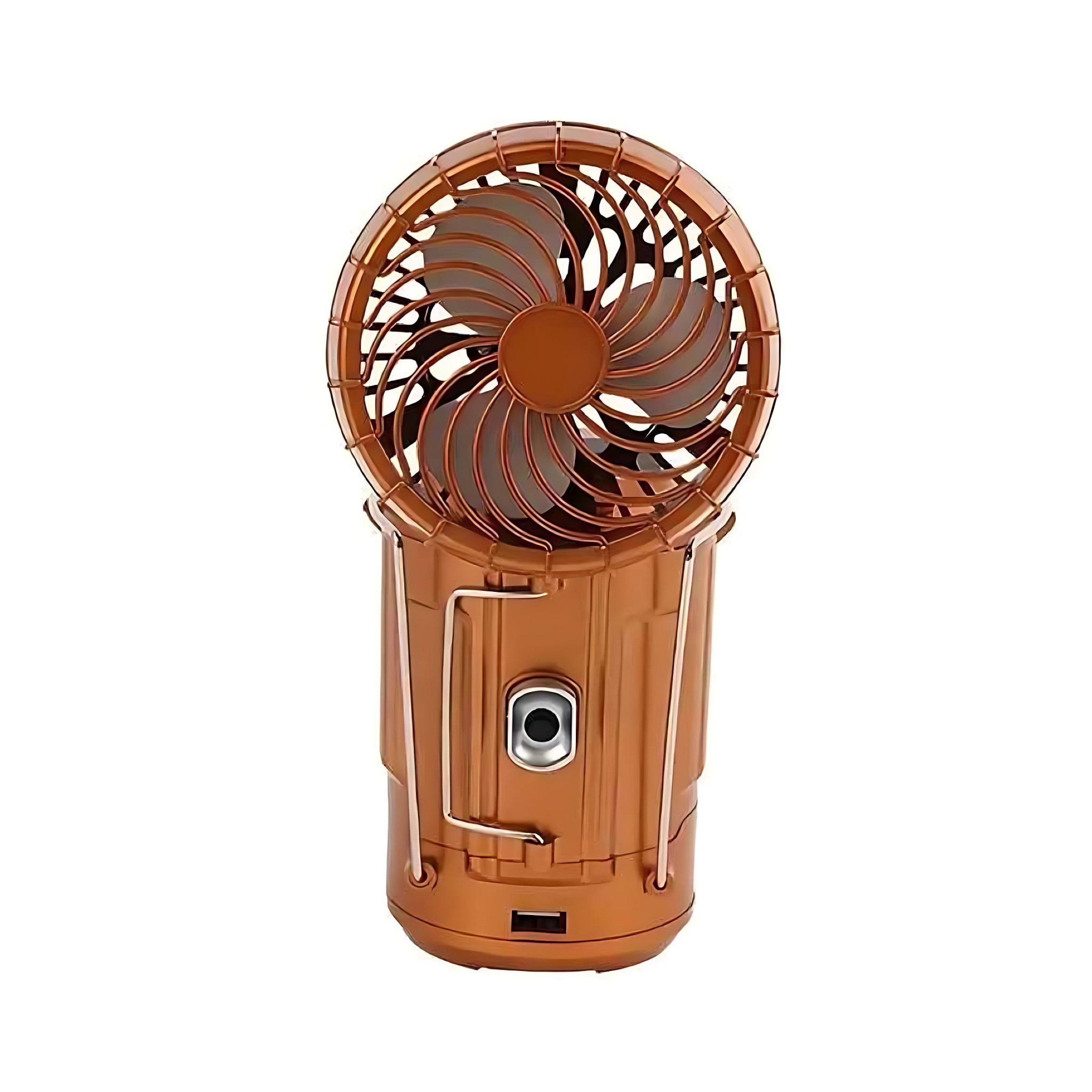 Portable Hand Crank Solar Lantern with Fan & USB Charger – LED Camping Light for Outdoor & Emergency Use by Wave & Hang