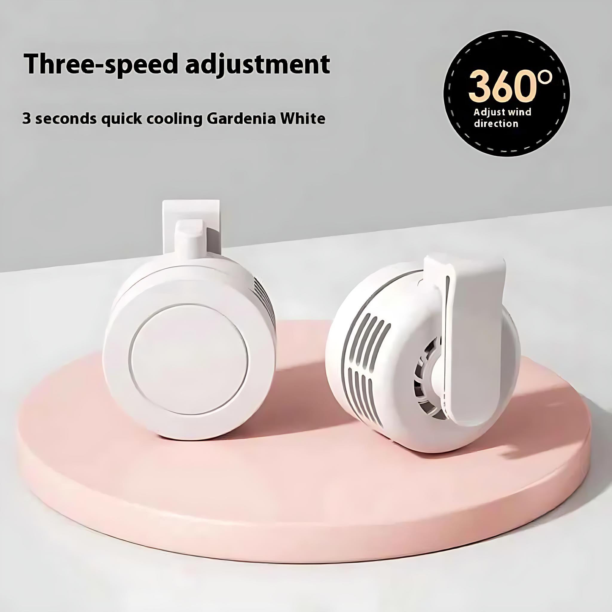 Mini USB Portable Fan – Compact, Quiet, Rechargeable with 3-Speed Settings by Wave & Hang