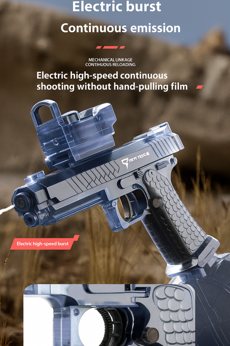 Electric Light-Up Water Gun – LED Rechargeable Battle Blaster by Wave & Hang