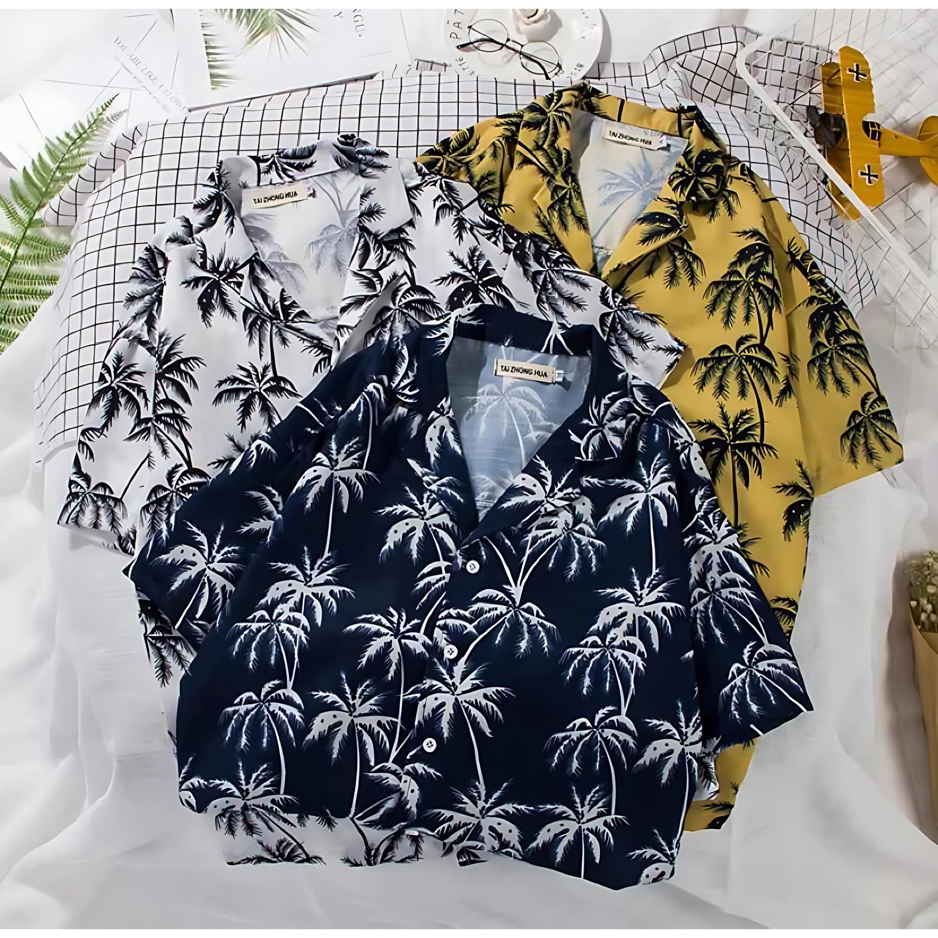 Men’s Floral Beach Shirt | Tropical Style for Summer Fun by Wave & Hang