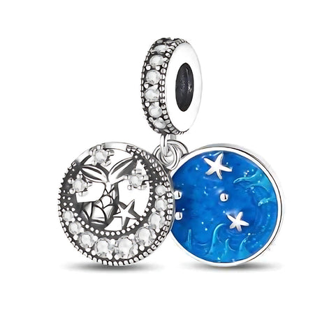 Ocean Blue Dolphin & Seahorse Pendant – DIY Jewelry Charms by Wave & Hang