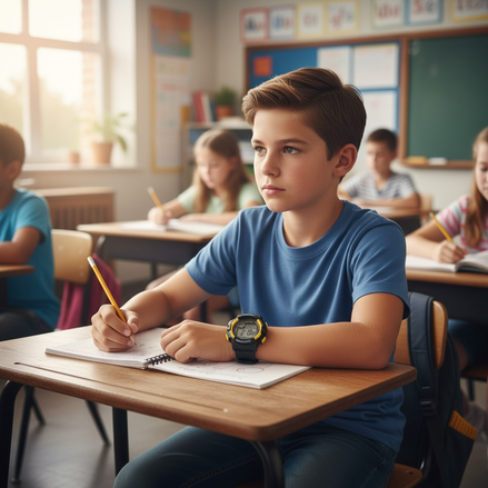 Student Digital Sports Watch – Waterproof LED Display with Alarm, Chronograph & Calendar (Unisex, Multi-Color)