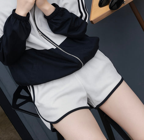 Loose High-Waisted Yoga & Beach Shorts – Casual Cotton Comfort by Wave & Hang