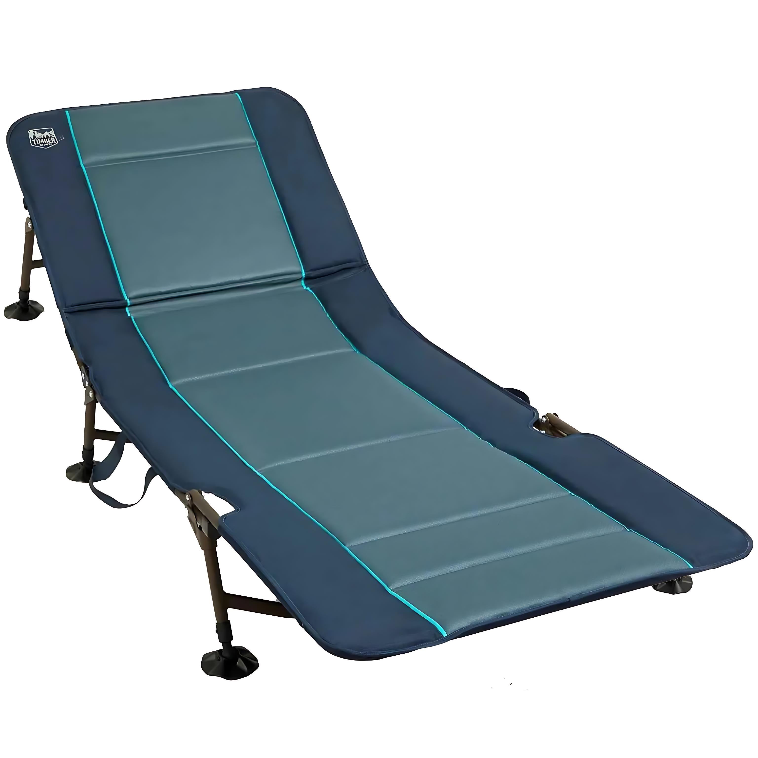 TIMBER RIDGE Camping Cot – Heavy Duty, Supports 600 lbs, Dark Blue