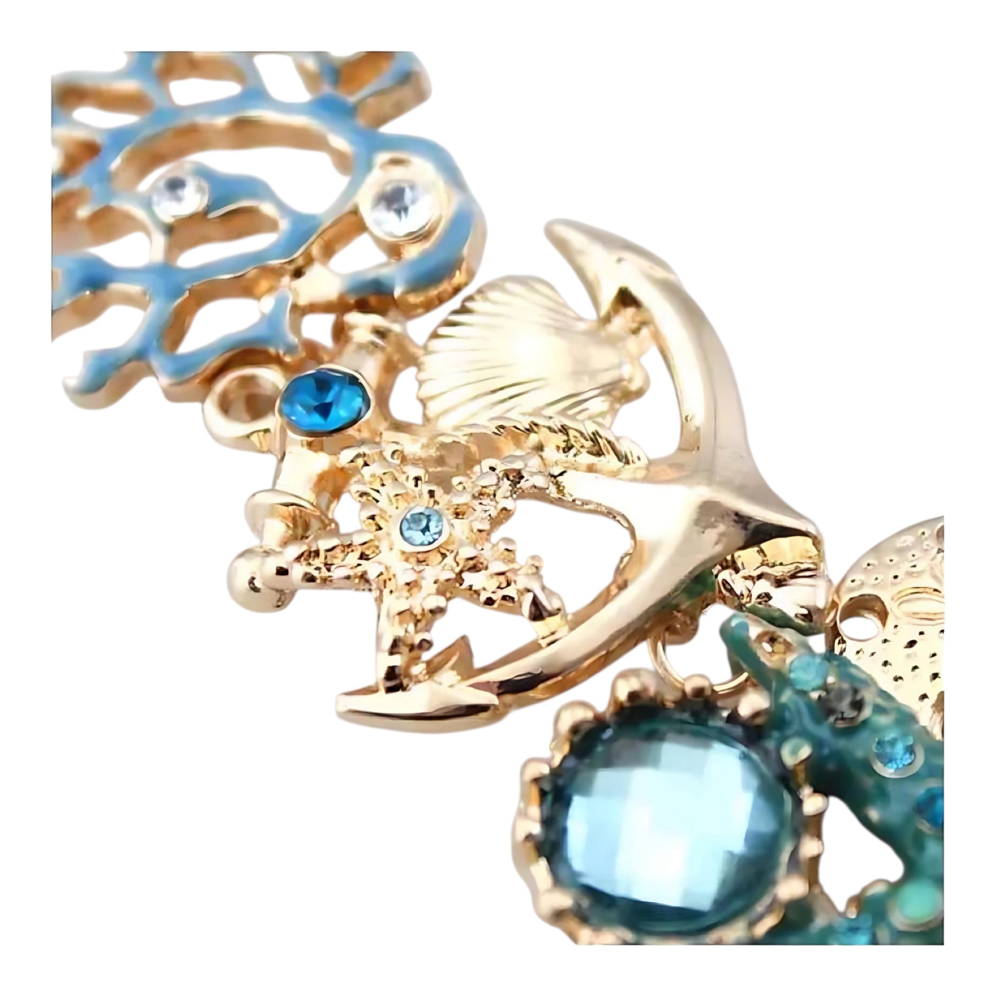 Ocean-Themed Starfish & Anchor Bracelet – 99 Carat Inspired Jewelry by Wave & Hang