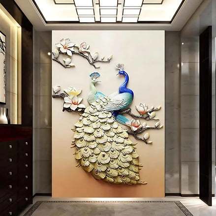5D Diamond Peacock Painting | Sparkling Wall Art for Living Room Decor