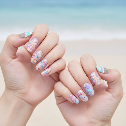 Ocean Nail Art Stickers | Easy DIY Summer Designs for Women by Wave & Hang
