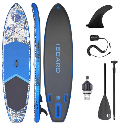 iBOARD Inflatable Paddle Board 11′×32″×6″ – Premium SUP with Accessories