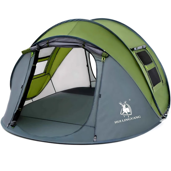 Easy Camping 4 Person Tent by [Brand Name] - Waterproof & Pop-Up Design
