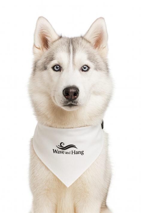 Wave and Hang Pet Bandana Collar | Adjustable Polyester Scarf by Wave & Hang