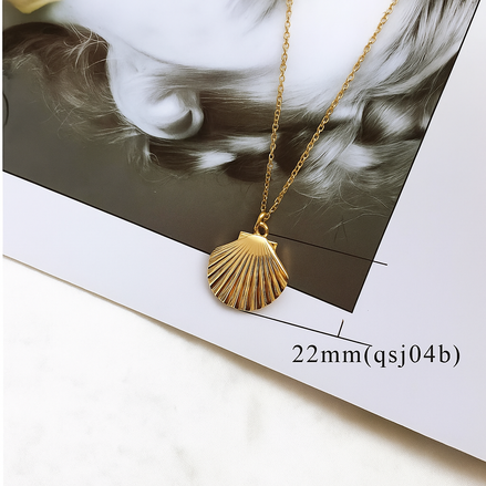 Alloy Shell Necklace | Ocean Life Pendant for Women – Elegant Beach Jewelry Gift