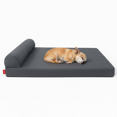Linen Memory Foam Waterproof Dog Kennel – Washable Pet Bed by Wave & Hang