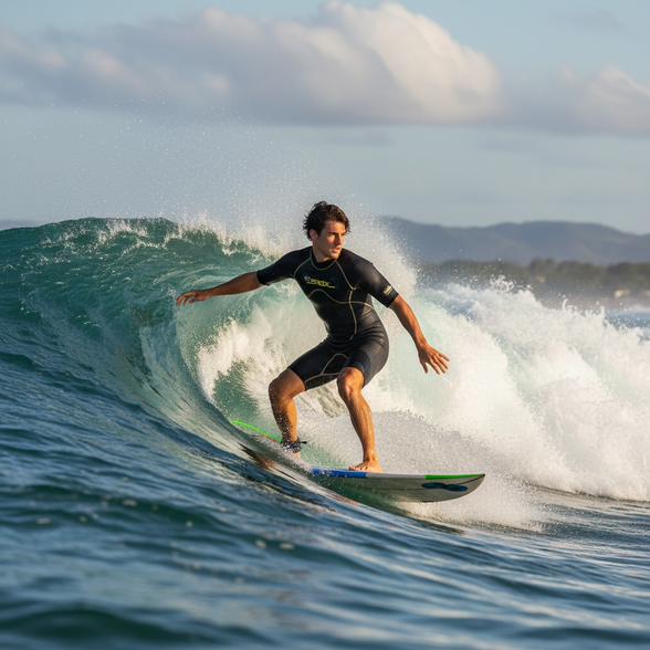 Pro Surf – Men’s Back Zipper Neoprene Wetsuit (Short Sleeve Diving Suit)